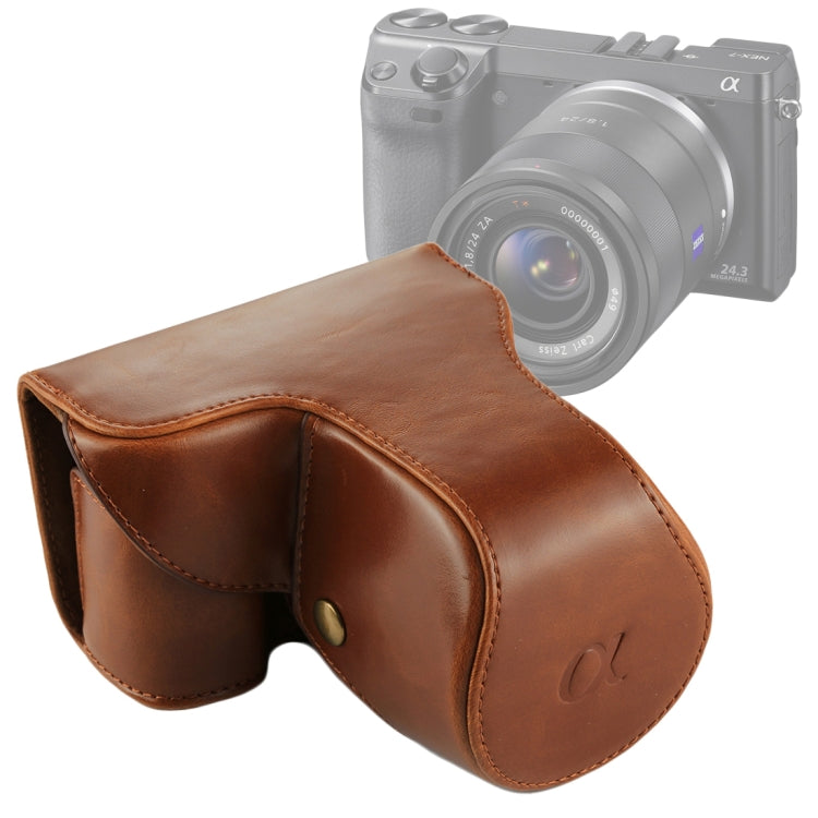 กระเป๋าใส่กล้องหนัง PU แบบเต็มตัวพร้อมสายคล้องสำหรับ Sony NEX 7 / F3 (เลนส์ 18-55 มม.), For Sony NEX 7 / F3, For Sony NEX 7