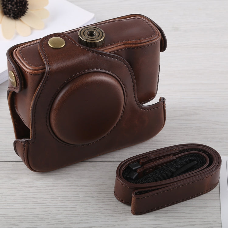 กระเป๋าหนัง PU สำหรับกล้องตัวเต็มพร้อมสายคล้องสำหรับ Canon G16, For G16