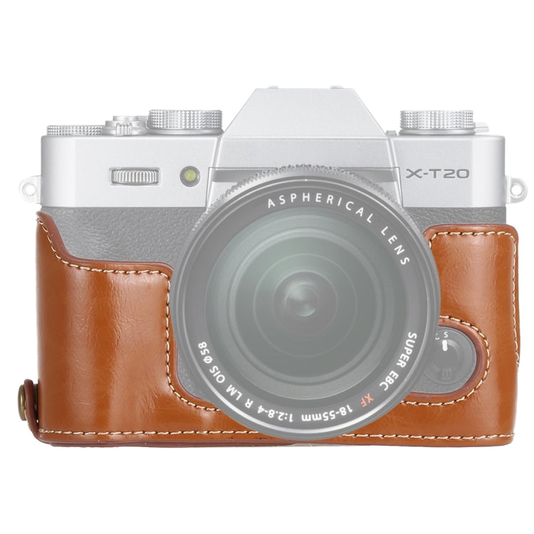 1/4 นิ้วกระทู้กล้องหนัง PU ครึ่งกรณีฐานสำหรับ FUJIFILM X-T10 / X-T20, For FUJIFILM XT10, For FUJIFILM XT10