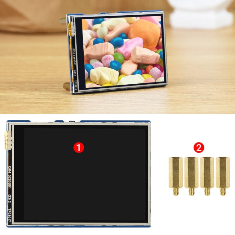 WAVESHARE 2.8 นิ้ว 262K สี 320 x 240 พิกเซลโมดูลแสดงผลแบบสัมผัสสำหรับ Raspberry Pi Pico, อินเทอร์เฟซ SPI, 2.8 inch
