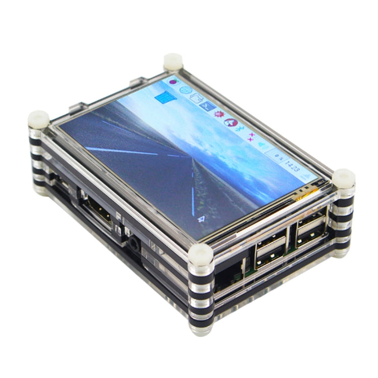 เคสเชลล์กล่องอะคริลิค 9 ชั้นพร้อมรูพัดลมระบายความร้อนสำหรับ Raspberry Pi 3