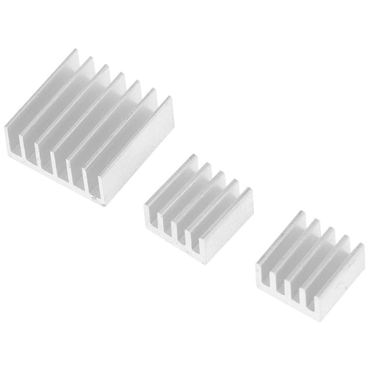 3 in 1 Cooling Heatsink อลูมิเนียม Heat Sink Pad Shims สำหรับ Raspberry Pi 3/2, For Raspberry Pi 3 / 2