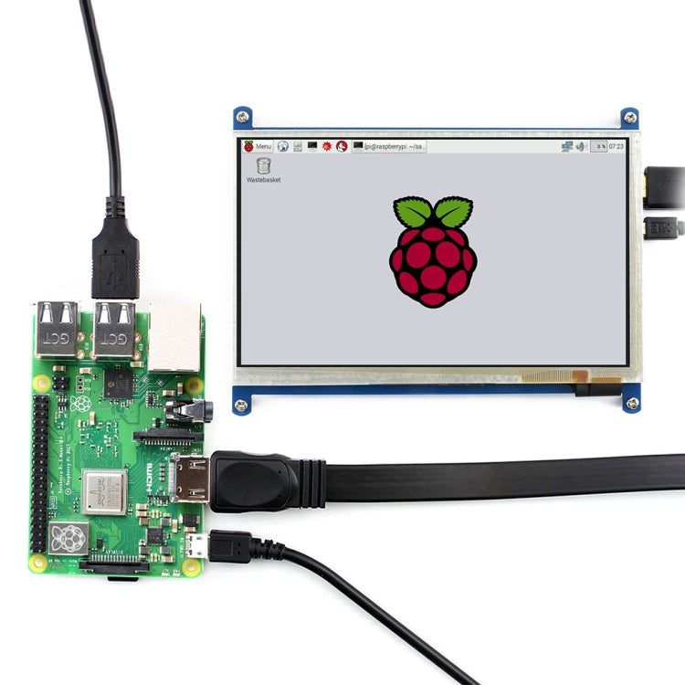 WAVESHARE 7 นิ้ว HDMI LCD (B) 800×480 หน้าจอสัมผัสสำหรับ Raspberry Pi, 7 Inch HDMI LCD (B)