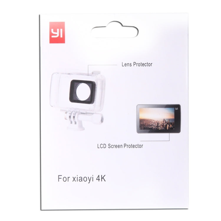 ตัวป้องกันหน้าจอ LCD แบบ Ultra Clear + เลนส์แก้วที่อยู่อาศัยป้องกันฟิล์มสำหรับกล้อง Xiaomi Xiaoyi II 4K