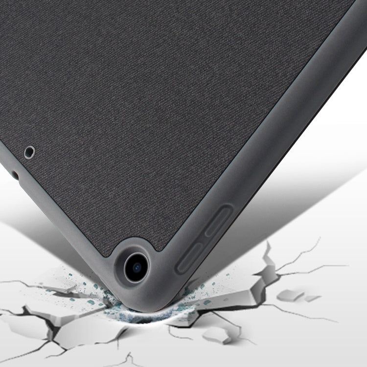 สำหรับ iPad 10.2 ซองหนังพลิกแนวนอนเนื้อลิ้นจี่พร้อมที่ใส่สามทบและช่องเสียบปากกา, For iPad 10.2