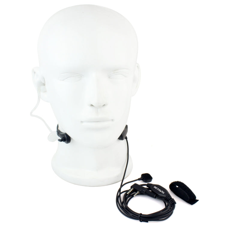 RETEVIS TK คอ PTT Covert Acoustic Tube หูฟังลำโพงไมโครโฟนสำหรับ H-777/RT-5R/RT-5RV/RT-B6, TK Throat