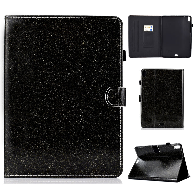 ซองหนังพลิกแนวนอนเคลือบเงาผงแวววาวพร้อมตัวยึดและช่องเสียบการ์ด, For iPad Mini 1/2/3/4/5, For iPad Pro 9.7, For iPad Pro 11 (2018)