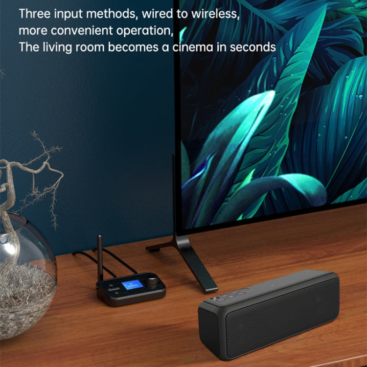 C41 3 in 1 Optical Fiber Bluetooth 5.0 อะแดปเตอร์เสียงตัวรับเครื่องส่งสัญญาณพร้อมหน้าจอ LCD, C41