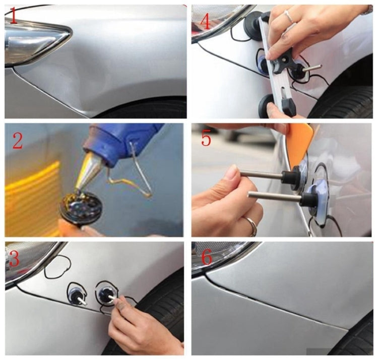 D4 รถ Paintless Dent Dings ซ่อมสะพาน Puller Lifter ชุดเครื่องมือ, D4