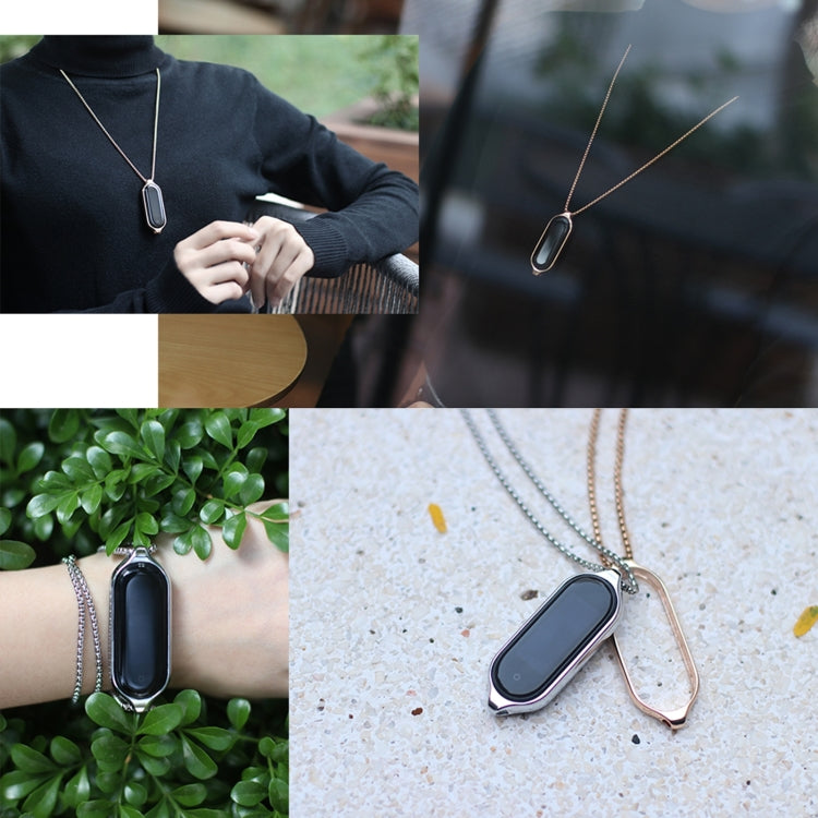 สำหรับวง Xiaomi Mi 7 / 7 NFC MIJOBS จี้โลหะสร้อยคอนาฬิกาสแตนเลส, For Xiaomi Mi Band 7 / 7 NFC