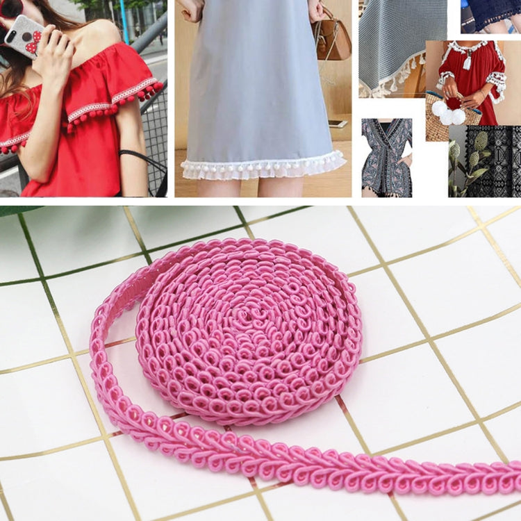 WG000108 เข็มขัดลูกไม้ลายตะขาบโพลีเอสเตอร์ไหมอุปกรณ์เสื้อผ้า DIY ขนาด: 5000 x 0.8 ซม