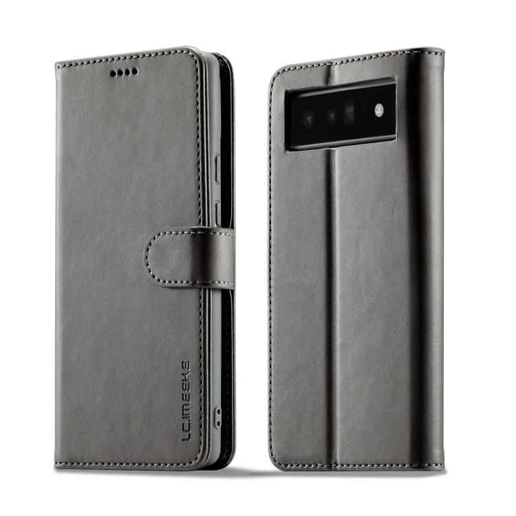 LC.IMEEKE ซองโทรศัพท์หนังพลิกแนวนอนเนื้อลูกวัว, For Google Pixel 6a