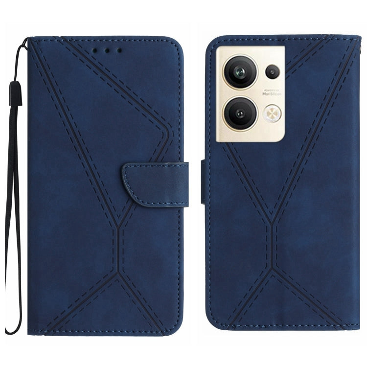 เย็บเคสโทรศัพท์หนังนูน, For OPPO Reno8 T 4G, For OPPO Reno8 T 5G/A1 Pro 5G, For OPPO Reno9/Reno9 Pro 5G, For OPPO Reno9 Pro+