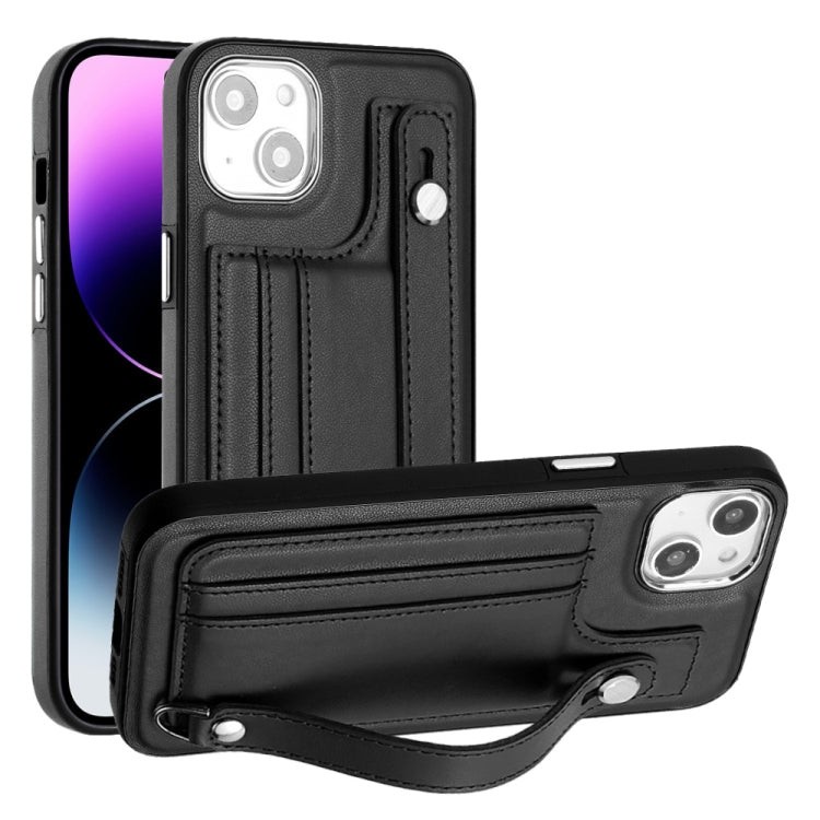 เคสโทรศัพท์หนังกันกระแทกพร้อมสายคล้องข้อมือ, For iPhone 14, For iPhone 15 Pro Max, For iPhone 14 Plus, For iPhone 15 Pro, For iPhone 14 Pro, For iPhone 15 Plus, For iPhone 14 Pro Max, For iPhone 15