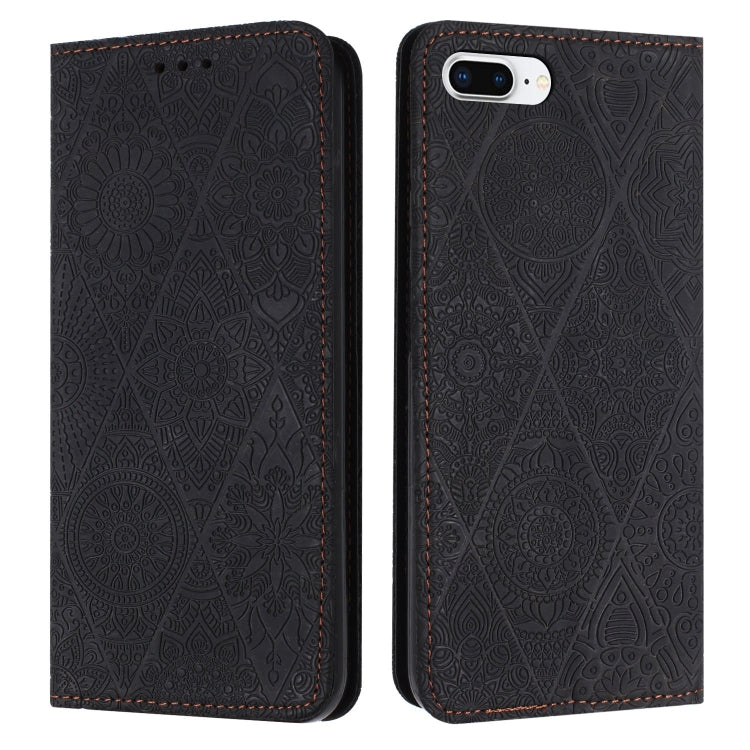 เคสโทรศัพท์หนังดูดซับนูนชาติพันธุ์, For iPhone 11, For iPhone 11 Pro, For iPhone 11 Pro Max, For iPhone X / XS, For iPhone XR, For iPhone XS Max, For iPhone SE 2022 / 7 / 8, For iPhone 7 Plus / 8 Plus
