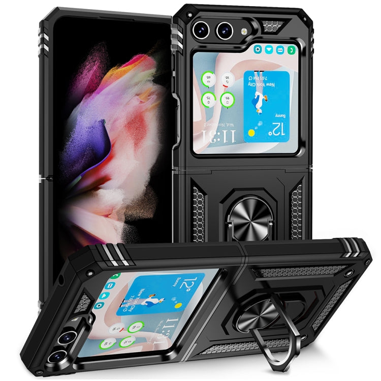 เคสโทรศัพท์กันกระแทก TPU + PC พร้อมตัวยึด, For Samsung Galaxy Z Flip5