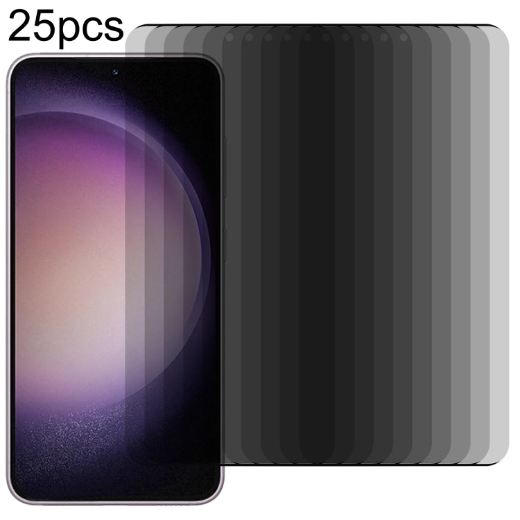 25pcs Ultrathin 3D Curved Edge Privacy ฟิล์มกระจกนิรภัย, รองรับการปลดล็อค, For Samsung Galaxy S23 Ultra 5G, For Samsung Galaxy S23+ 5G, For Samsung Galaxy S23 5G