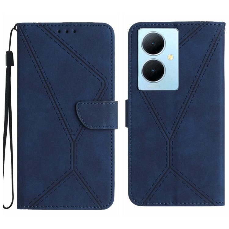 เย็บเคสโทรศัพท์หนังนูน, For vivo V50 5G Global, For vivo Y03 4G, For vivo Y200e / Y100 IDN / V30 Lite India 5G, For vivo Y78+