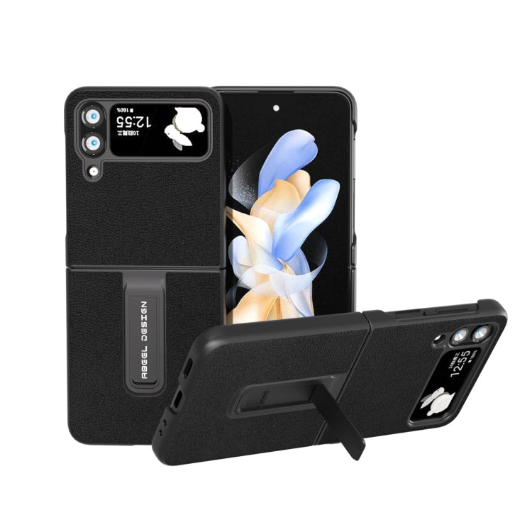 เคสโทรศัพท์หนังแท้ Luolai Series พร้อมตัวยึด, For Samsung Galaxy Z Flip4