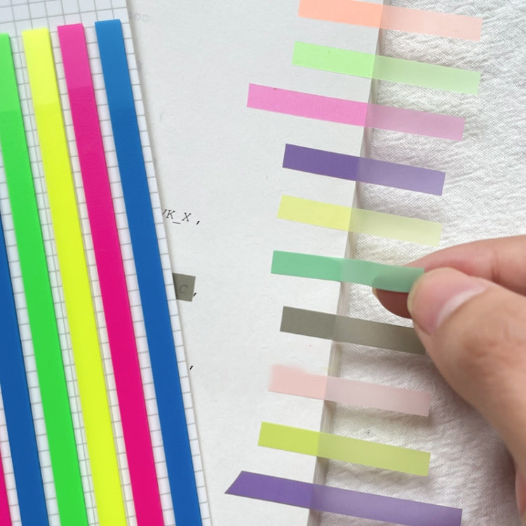 แถบใสแถบสีเรืองแสงกันน้ำสติกเกอร์แถบยาวแถบดัชนี