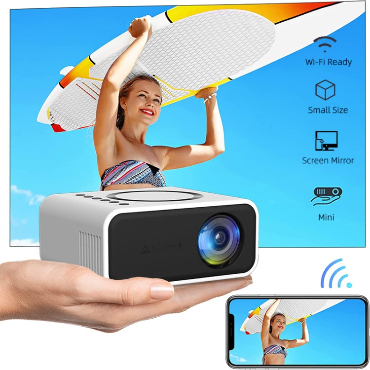 T300S 320x240 24 ANSI Lumens Mini LCD Projector รองรับหน้าจอเดียวกันแบบมีสายและไร้สาย, US Plug, EU Plug, UK Plug, AU Plug
