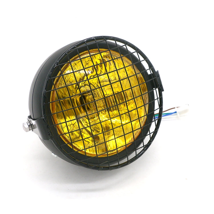 รถจักรยานยนต์ Reticular Retro โคมไฟ LED อุปกรณ์เสริมการปรับเปลี่ยนไฟหน้าสำหรับ Halley CG125 / GN125, DM-DD-023, DM-DD-023 (Yellow)