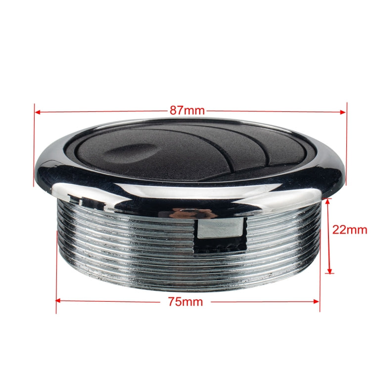 ลูกบิดประเภท 75 มม.AC Air Outlet Vent สำหรับ RV รถบัสเรือยอชท์, ความสูงของเกลียว: 22 มม, 22mm Knob Type