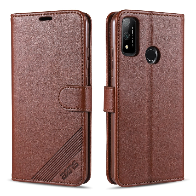 AZNS Sheepskin Texture ซองหนังพลิกแนวนอนพร้อมตัวยึดและช่องเสียบการ์ดและกระเป๋าสตางค์, For Xiaomi Redmi 9, For Huawei P Smart 2020