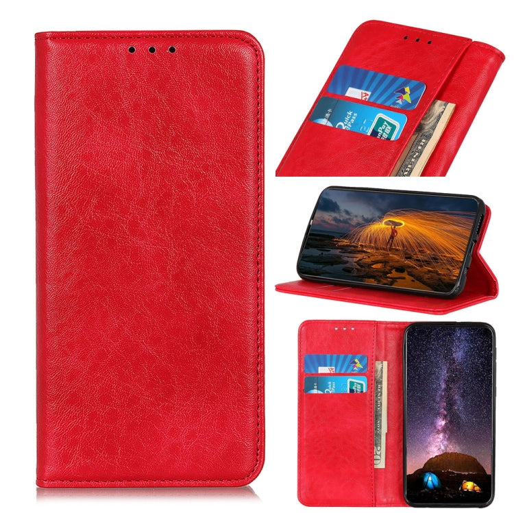 สำหรับ OnePlus Nord Magnetic Retro Crazy Horse Texture ซองหนังพลิกแนวนอนพร้อมตัวยึดและช่องเสียบการ์ดและกระเป๋าสตางค์, For OnePlus Nord