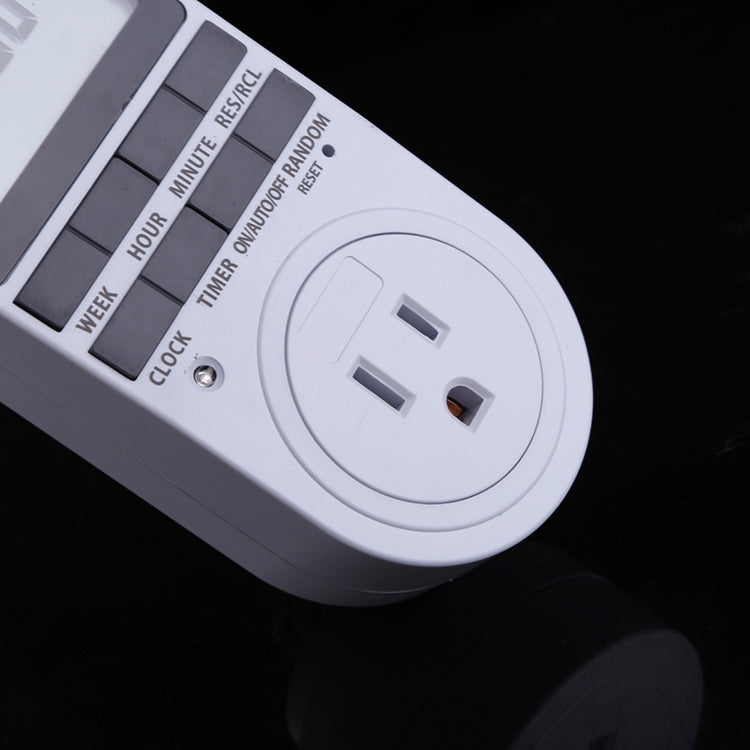 AC 120 โวลต์สมาร์ทโฮมปลั๊กอินโปรแกรมจอแสดงผล LCD นาฬิกาฟังก์ชั่นเวลาฤดูร้อน 12/24 ชั่วโมงเปลี่ยนสวิตช์จับเวลาซ็อกเก็ต, สหรัฐเสียบ, AC 120V US Plug