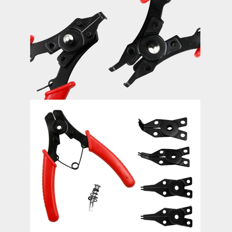 4 in 1 คีม 10-15 มม.แหวน Snap Circlip Plier รวมคลิปยึด 45-180 องศา, 4 in 1