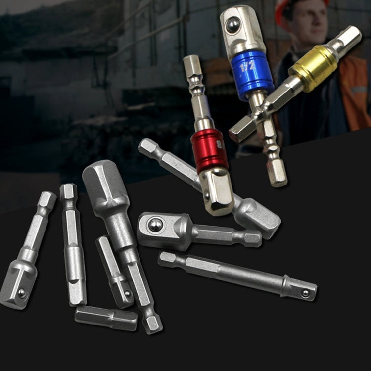 8 ชิ้น/เซ็ต SOCKET Bit EXTENSION Bar HEX Shank ADAPTER เจาะ NUT DRIVER สว่านไฟฟ้า Bit, 1/4(65/50/30/25 มม.), 3/8(65/50 มม.), 1/2(73/50 มม.), 8 PCS/Set Length:65-73mm