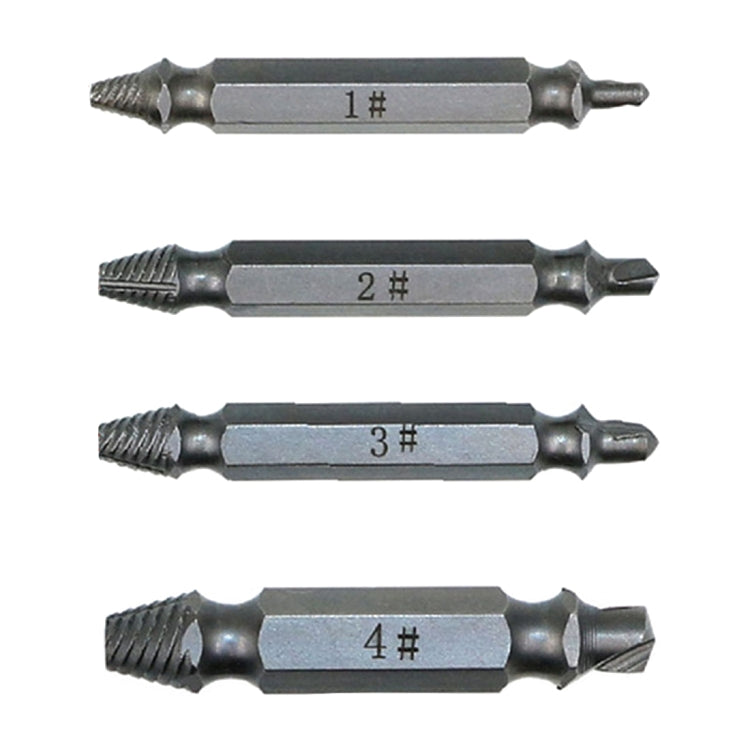 4 in 1 Screw Extractor เจาะ Bits เครื่องมือ Broken Bolt Remover (1 #, 2 #, 3 #, 4 #) พร้อมกล่องพลาสติก, Gold s2, Gold 4341, 4341, s2