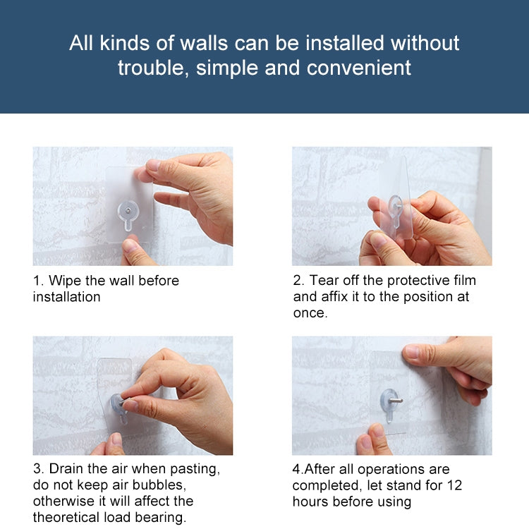 Screw Sticky Hook แขวนผนัง Punch-free สติ๊กเกอร์ติดผนัง Hook, Screw ความยาว: 10 มม, 10mm