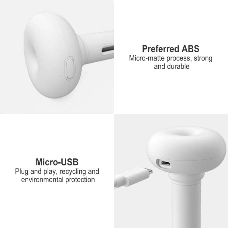 Original Xiaomi JISULIFE เดสก์ท็อปแบบพกพา USB Mini Silent Donut Humidifier,รุ่นอัพเกรด, USB Doughnut Humidifier