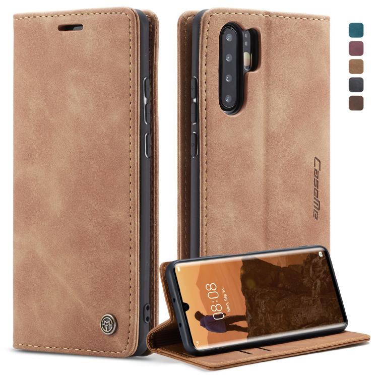 CaseMe-013 ซองหนังพลิกแนวนอน Retro Frosted มัลติฟังก์ชั่นสำหรับ Huawei P30 Pro พร้อมช่องเสียบการ์ดและที่วางและกระเป๋าสตางค์, For Huawei P30 Pro