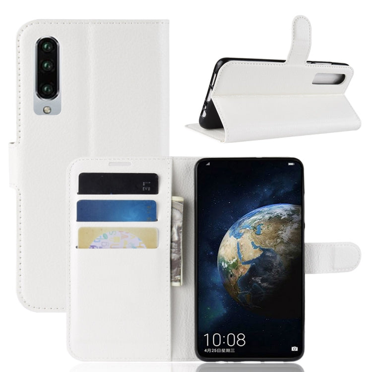 ซองหนังพลิกแนวนอนเนื้อลิ้นจี่สำหรับ Huawei P30 พร้อมตัวยึดและช่องเสียบการ์ดและกระเป๋าสตางค์, For Huawei P30, For P30
