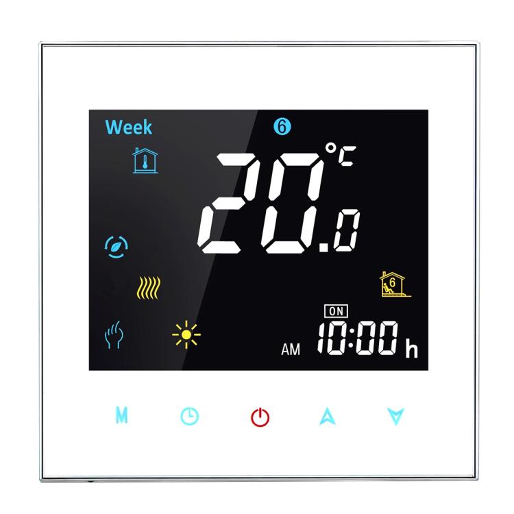 BHT-3001 16A โหลดเครื่องทำความร้อนอิเล็กทรอนิกส์ประเภท LCD เครื่องทำความร้อนแบบดิจิตอลเทอร์โมสแตทพร้อมเซนเซอร์, นาฬิกาแสดงผล / อุณหภูมิ / เวลา / สัปดาห์ / ความร้อน ฯลฯ, BHT-3001 16A (Black), BHT-3001 16A (White)