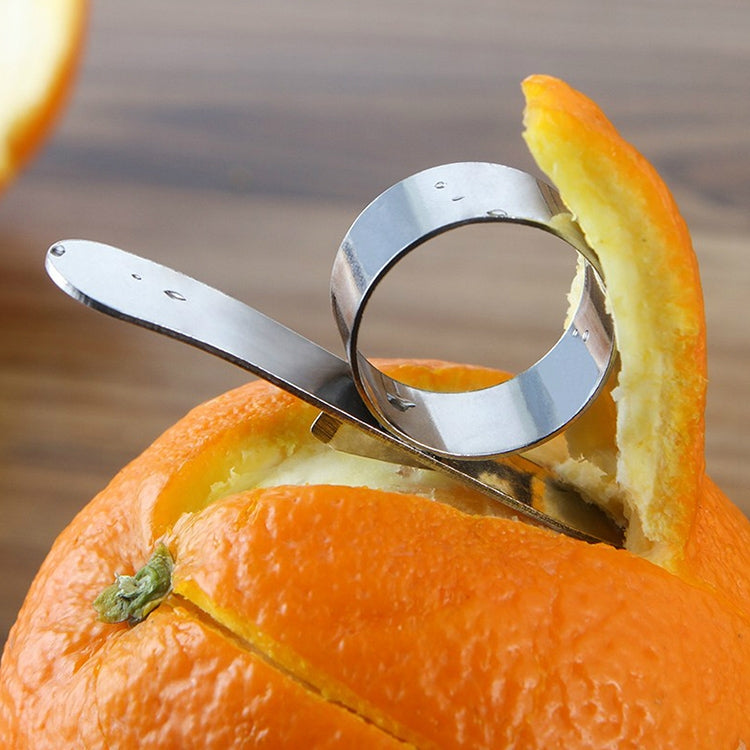5 PCS สแตนเลสสตีลนิ้วเปิด Orange Peeler Parer เครื่องมือ, 5 PCS Stainless Steel