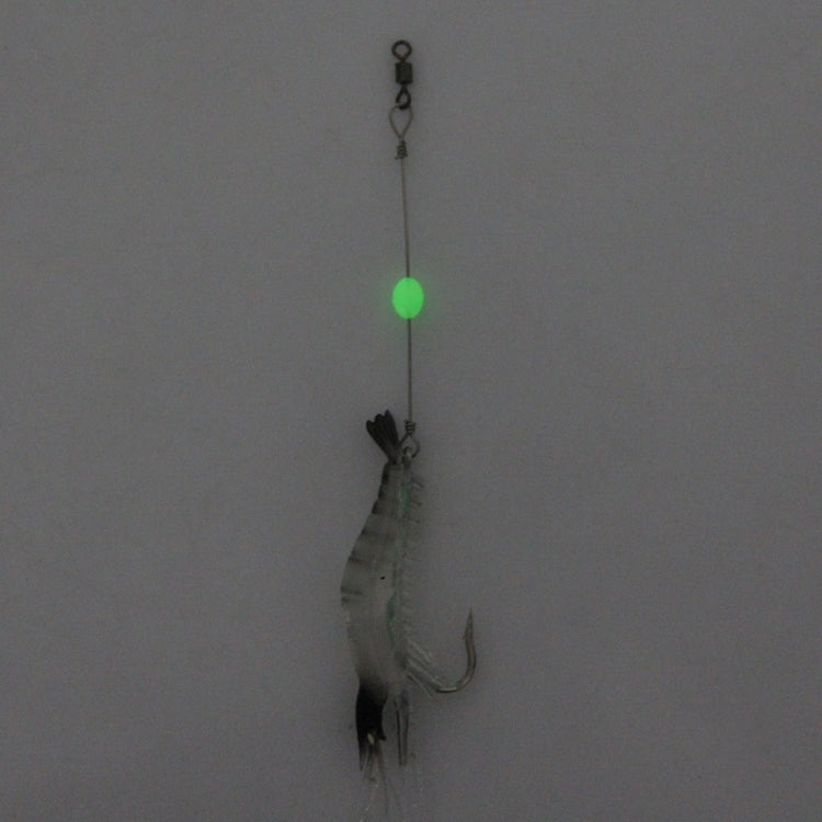 เหยื่อตกปลารูปกุ้งเรืองแสงเหยื่อตกปลาประดิษฐ์พร้อมตะขอความยาว: 7 ซม, White Black