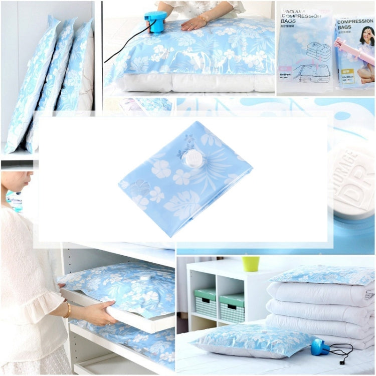 ถุงเก็บสูญญากาศลายกล้วยไม้ประหยัดพื้นที่, Thinken Quilts ถุงเก็บซีลสูญญากาศเสื้อผ้าขนาด: 80*100 ซม., Size: 80*100 cm
