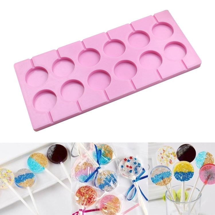 แม่พิมพ์ช็อคโกแลตซิลิโคน DIY ความจุ 12 ความจุ (รูปทรงอมยิ้ม), Cow Shape, Lollipop Shape