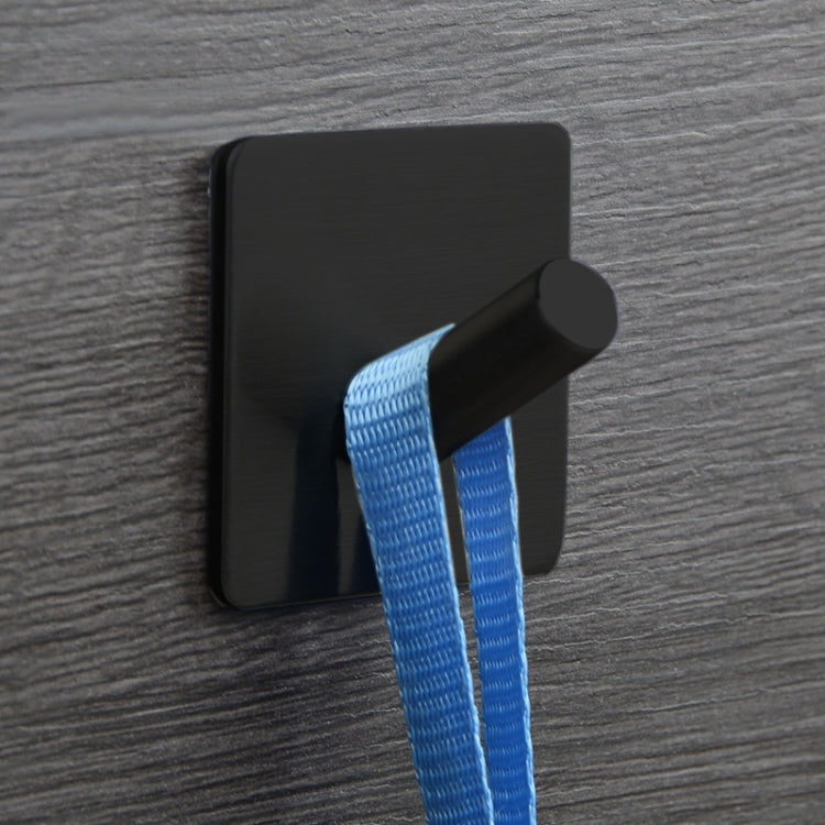 สแตนเลสสีดำเฉียงตะขอห้องน้ำชั้นวางเสื้อแบบไม่เจาะรู, Black Oblique Hook