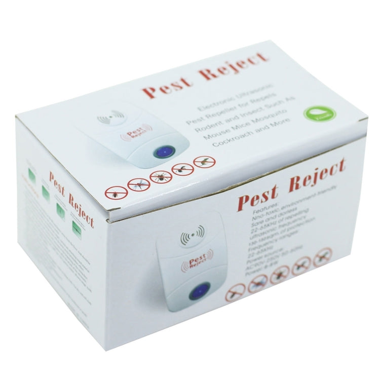 เครื่องกำจัดแมลงและสัตว์รบกวนด้วยคลื่นอัลตราโซนิกอิเล็กทรอนิกส์พร้อมไฟ LED, ปลั๊ก UK, AC90V-250V, UK Plug