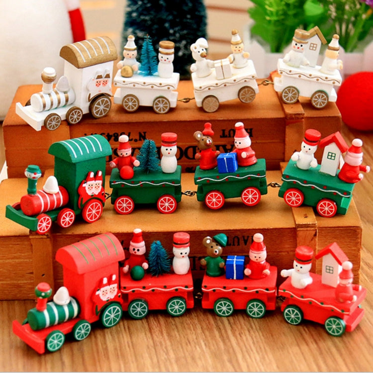 ตกแต่งโต๊ะอาหารค่ำคริสต์มาส, รถไฟไม้เด็กอนุบาลของขวัญเครื่องประดับตกแต่งคริสต์มาส, Red