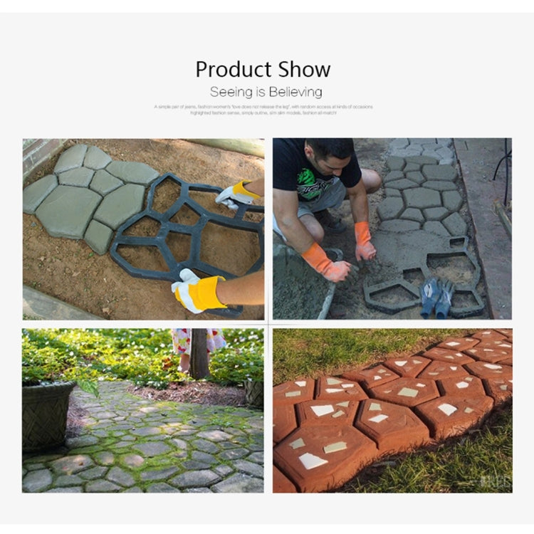 คู่มือซีเมนต์คอนกรีตแผนที่แม่พิมพ์แม่พิมพ์พลาสติก DIY Garden Pavement Mold, Garden Pavement Mold