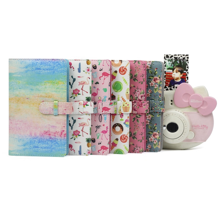 รูปแบบนกกระเรียนสีชมพู 3 นิ้ว DIY PU Mini ความคิดสร้างสรรค์แทรกประเภท 32 หน้าอัลบั้มภาพที่สวยหรูสำหรับโพลารอยด์, Pink Flamingo
