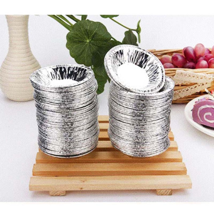 100ชิ้น/แพ็คอลูมิเนียมฟอยล์ที่วางเค้กทาร์ตไข่ถ้วยขนาด: 7.5x4x2ซม.