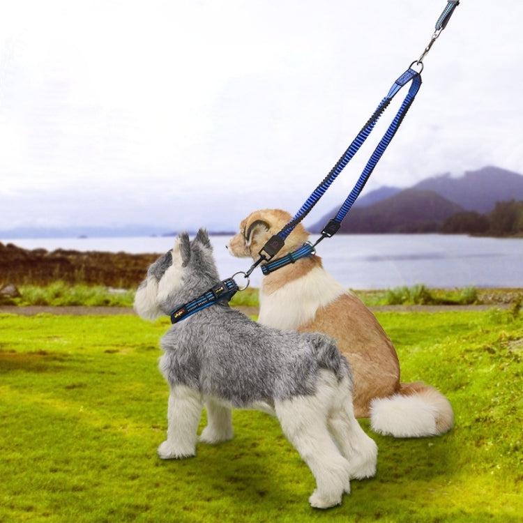 สัตว์เลี้ยง Telescopic บัฟเฟอร์เชือกดึงคู่เชือกถักไนลอนสะท้อนแสงขนาดเล็กความยาว: 70 ซม. การจัดส่งสีแบบสุ่ม, Double Traction 70cm
