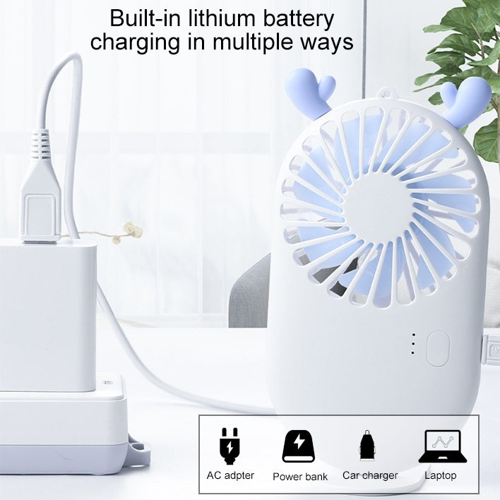 พัดลมพกพาขนาดเล็กชาร์จ USB แบบพกพาพร้อมระบบควบคุมความเร็ว 3 ระดับ